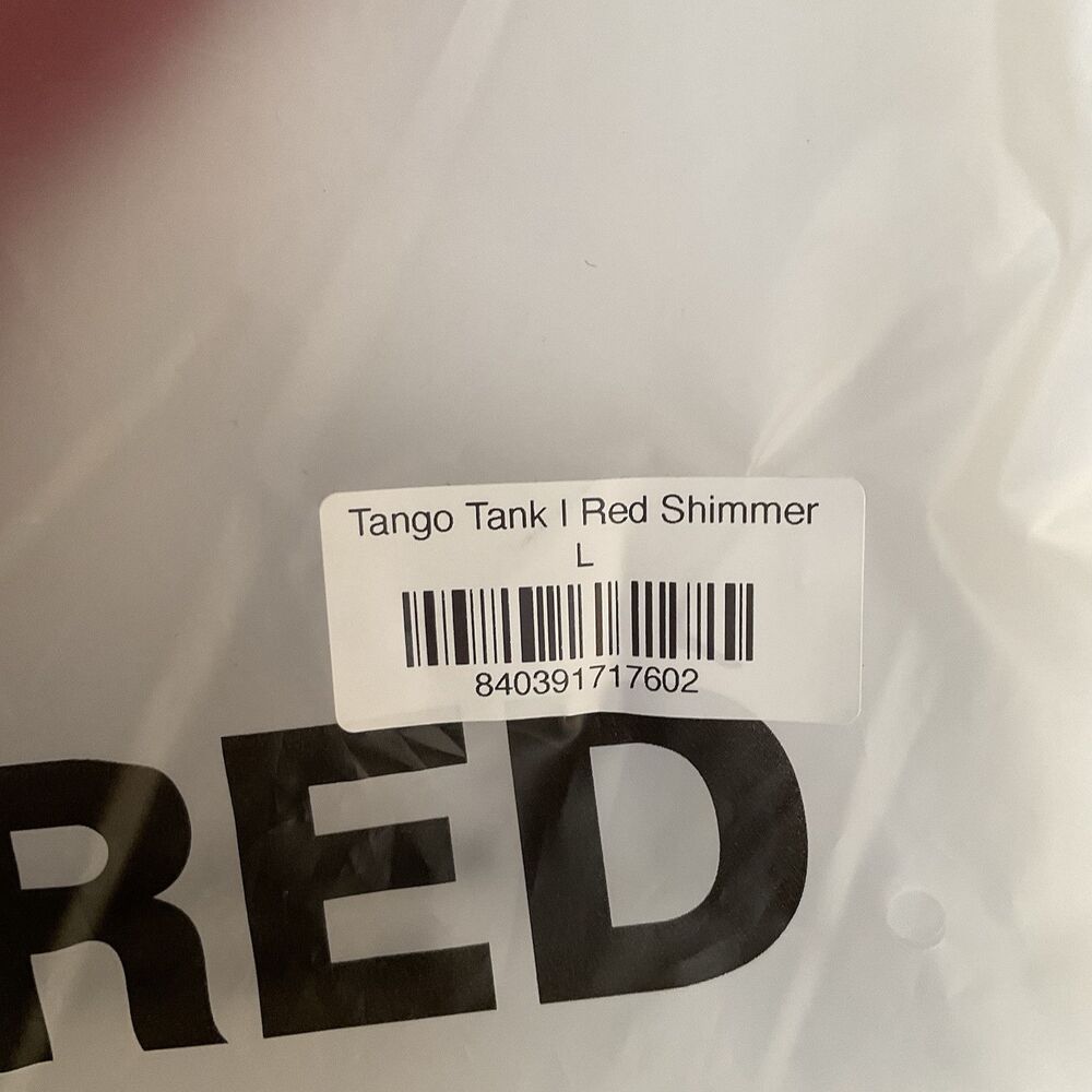 Rumored Tango Tank Red Shimmer Ruffled Adjustable Straps Size L NWT - Picture 14 of 15